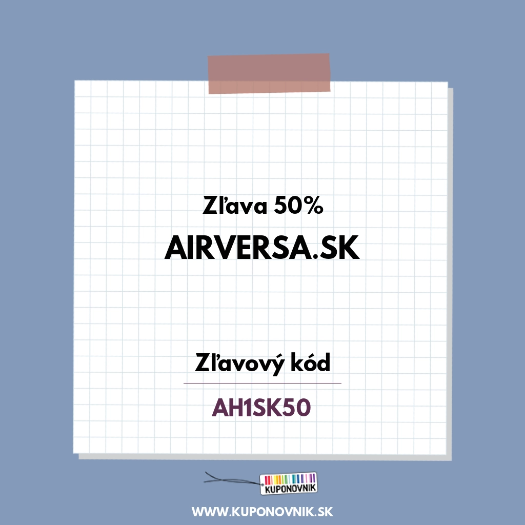 Airversa.sk zľavový kód - Zľava 50%