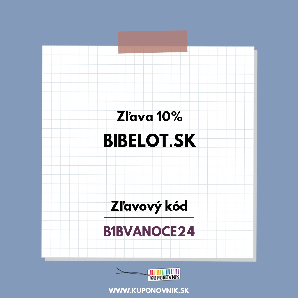 Bibelot.sk zľavový kód - Zľava 10%