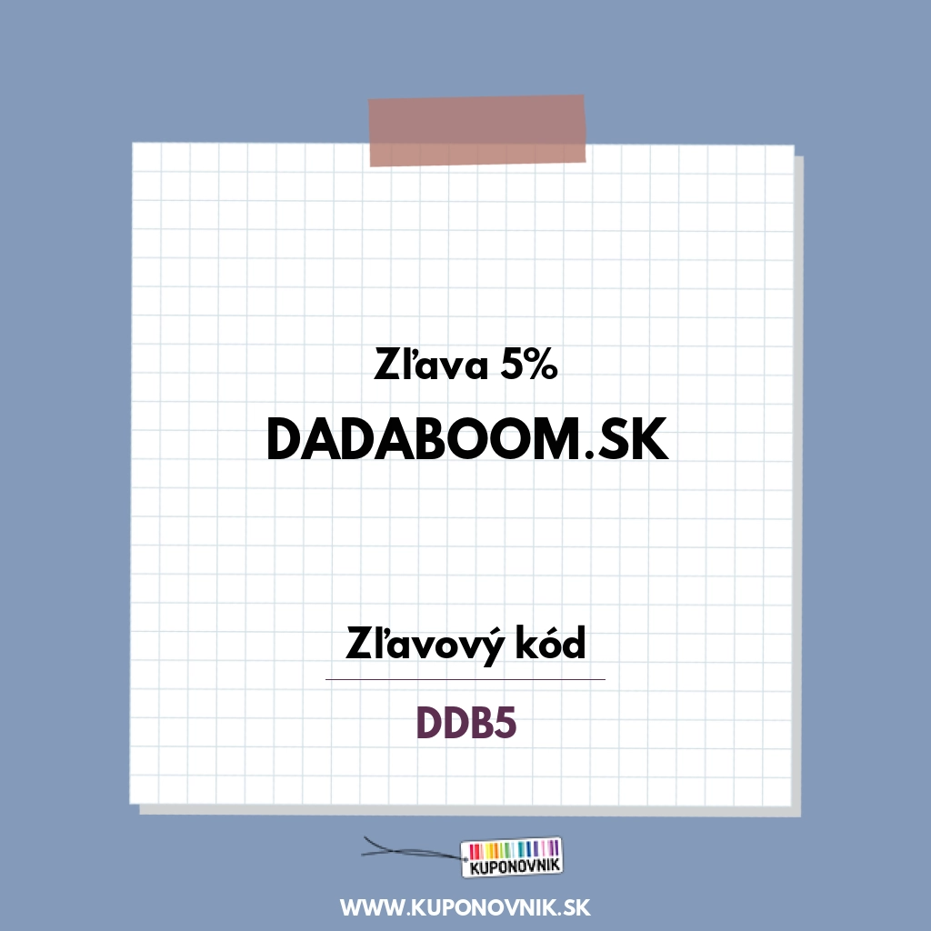 Dadaboom.sk zľavový kód - Zľava 5%