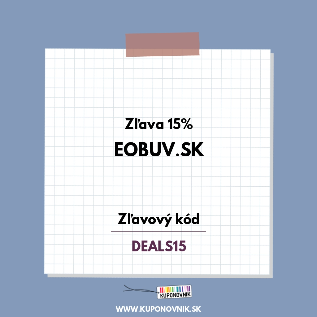 eObuv.sk zľavový kód - Zľava 15%