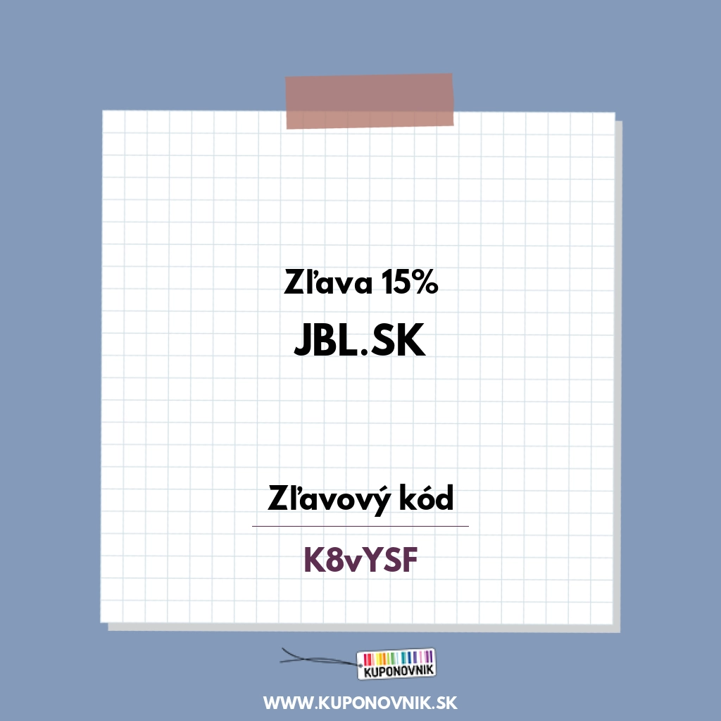 JBL.sk zľavový kód - Zľava 15%