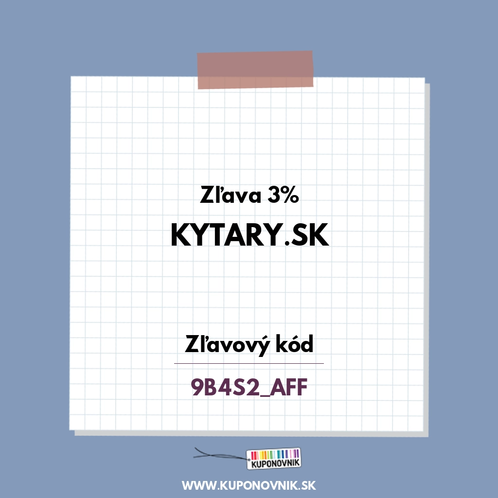 Kytary.sk zľavový kód - Zľava 3%