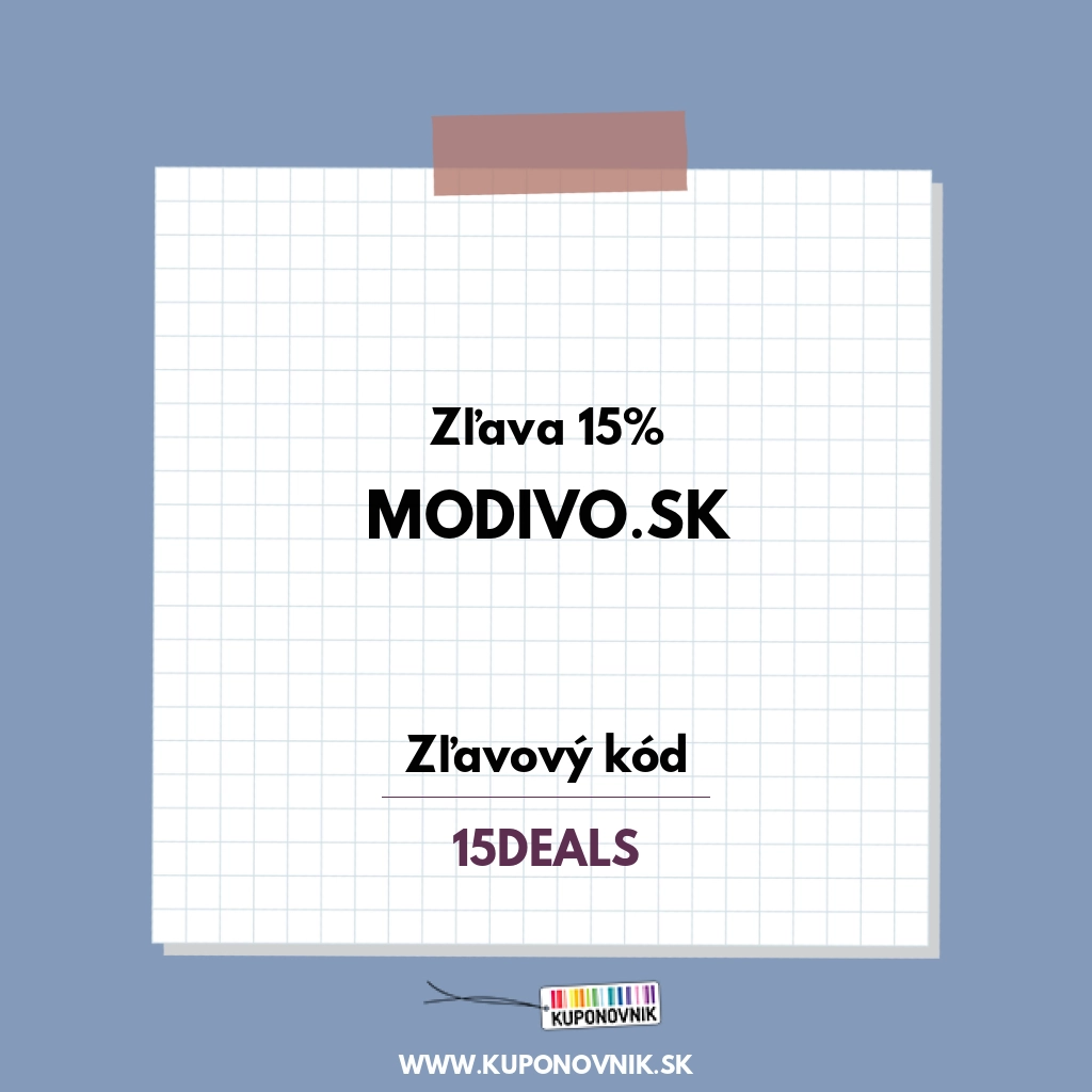 Modivo.sk zľavový kód - Zľava 15%