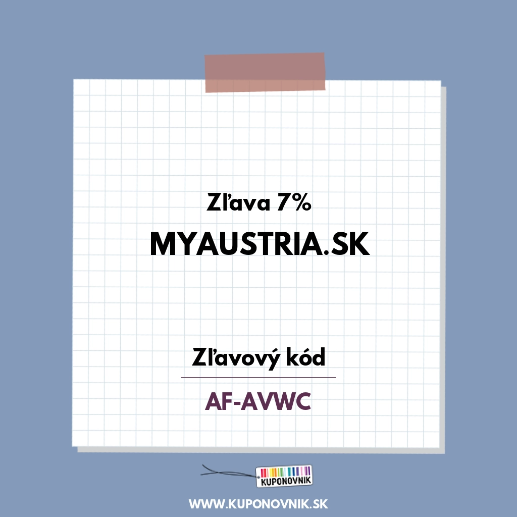 myAustria.sk zľavový kód - Zľava 7%