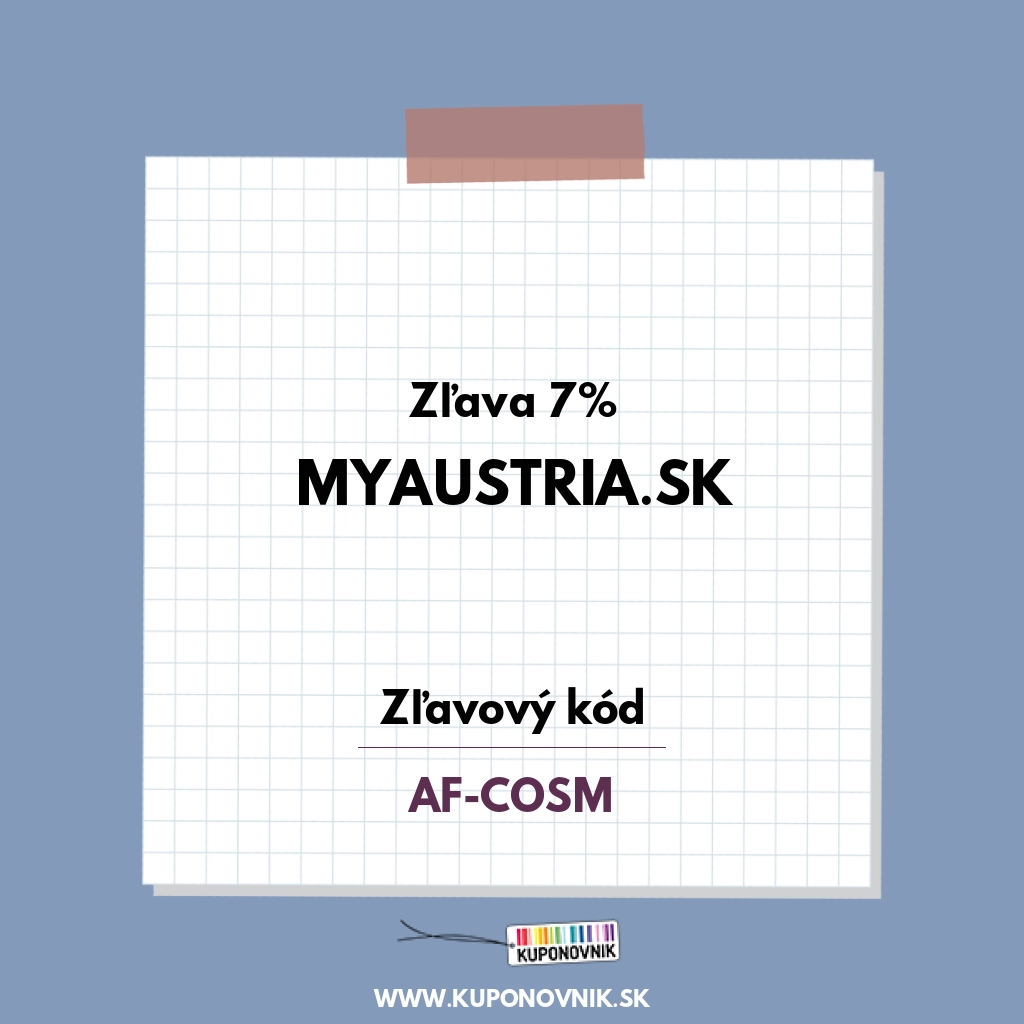 myAustria.sk zľavový kód - Zľava 7%