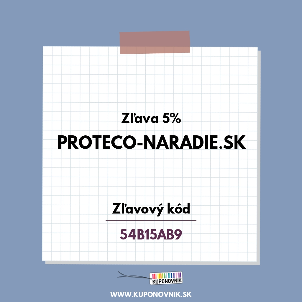 Proteco-naradie.sk zľavový kód - Zľava 5%