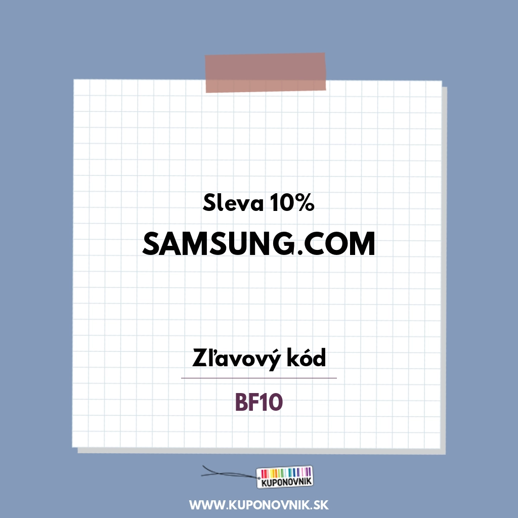 Samsung.com zľavový kód - Sleva 10%