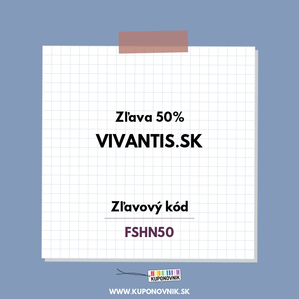 Vivantis.sk zľavový kód - Zľava 50%